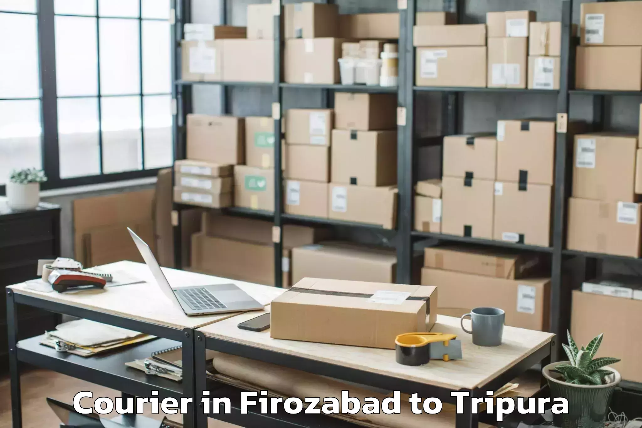 Get Firozabad to Manughat Courier